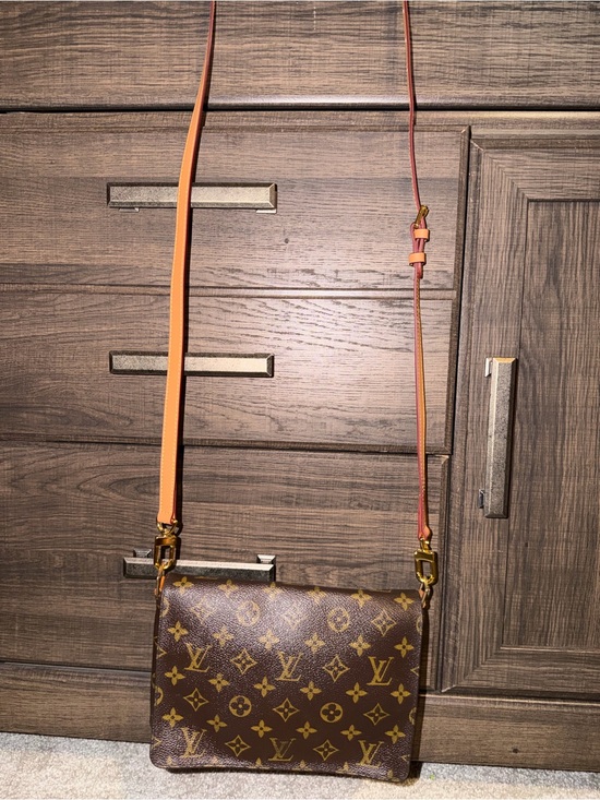 Louis Vuitton Handbags - Louis Vuitton Monogram Crossbody Bag in Brown with Tan Strap